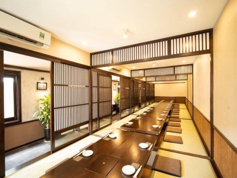 Phòng tatami tại nhà hàng TAKUMI- HÀ NỘI