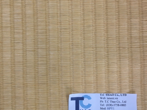 Thảm chiếu Tatami Nhựa Hybrid - màu vàng - có viền