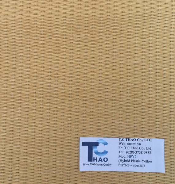 Thảm chiếu Tatami Nhựa Hybrid màu vàng (Tatami Hybrid Plastic - Yellow) - Tatami Không viền
